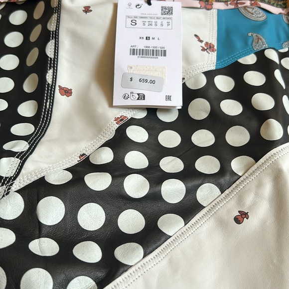 ZARA ATELIER PRINTED 100% LEATHER SKIRT LIMITED EDITION - Picture 12 of 16